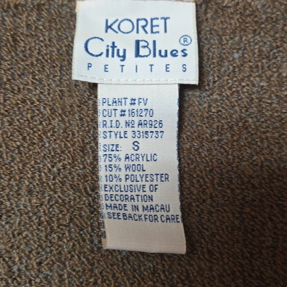 Koret City Blues Detailed Sweatrer Vest Size Small 15% Wool - Picture 3 of 9